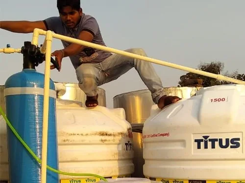 Filtration, Delhi: filter vessel and storage